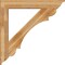 Ekena Millwork Olympic Traditional Rough Sawn Bracket w/ Offset Brace, Western Red Cedar, 8"W x 48"D x 48"H BKT0806X48X48OLY01RWR - alternate 3